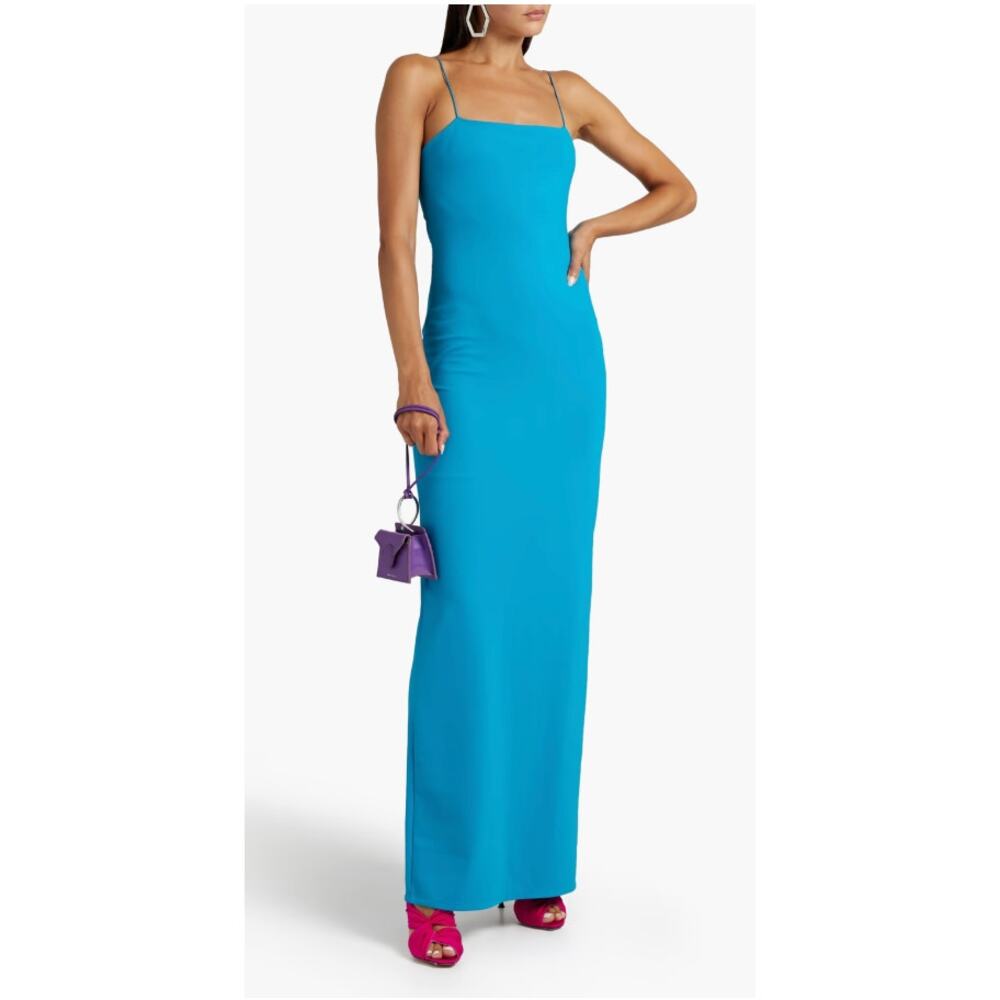 Alice + Olivia Nell Cutout Jersey Maxi Dress Ocean Blue Size 2 NWT